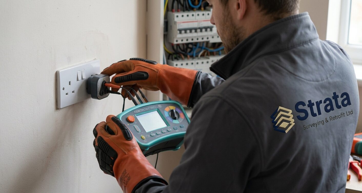 Electrician testing circuits