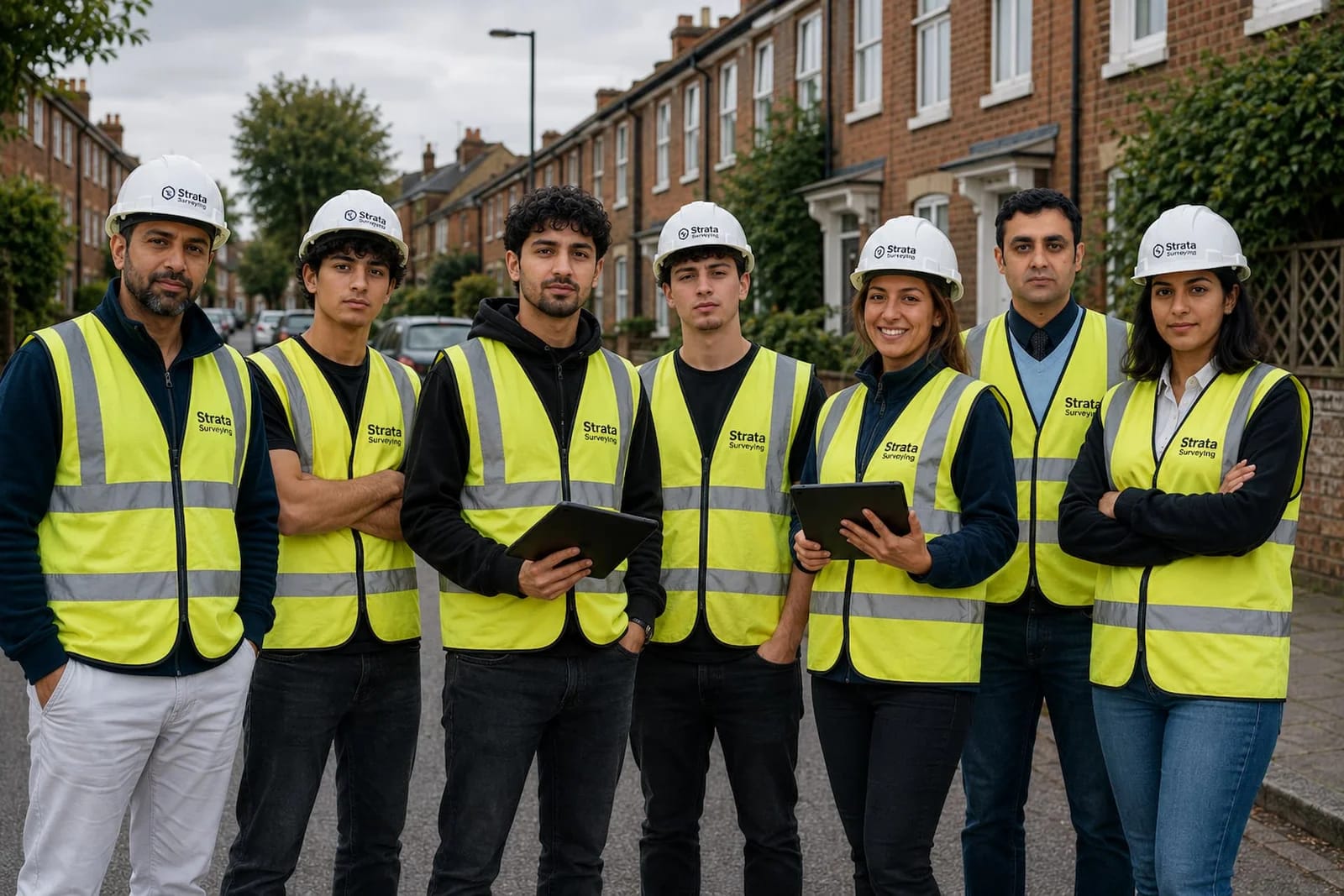 Strata surveying team on site in South East London